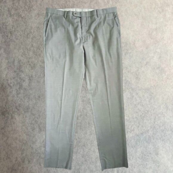 JOE Joseph Abboud Slim Fit Wool Blend Suit Pants Gray Mens Size 40 Unhemmed NEW! - Picture 1 of 16